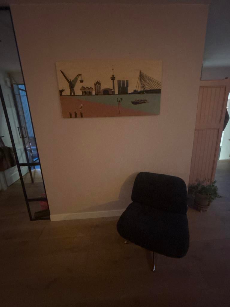 IKEA DYVLING zwarte draaibare relaxstoel - Zo goed als nieuw, Huis en Inrichting, Haarden, Ophalen, Zo goed als nieuw