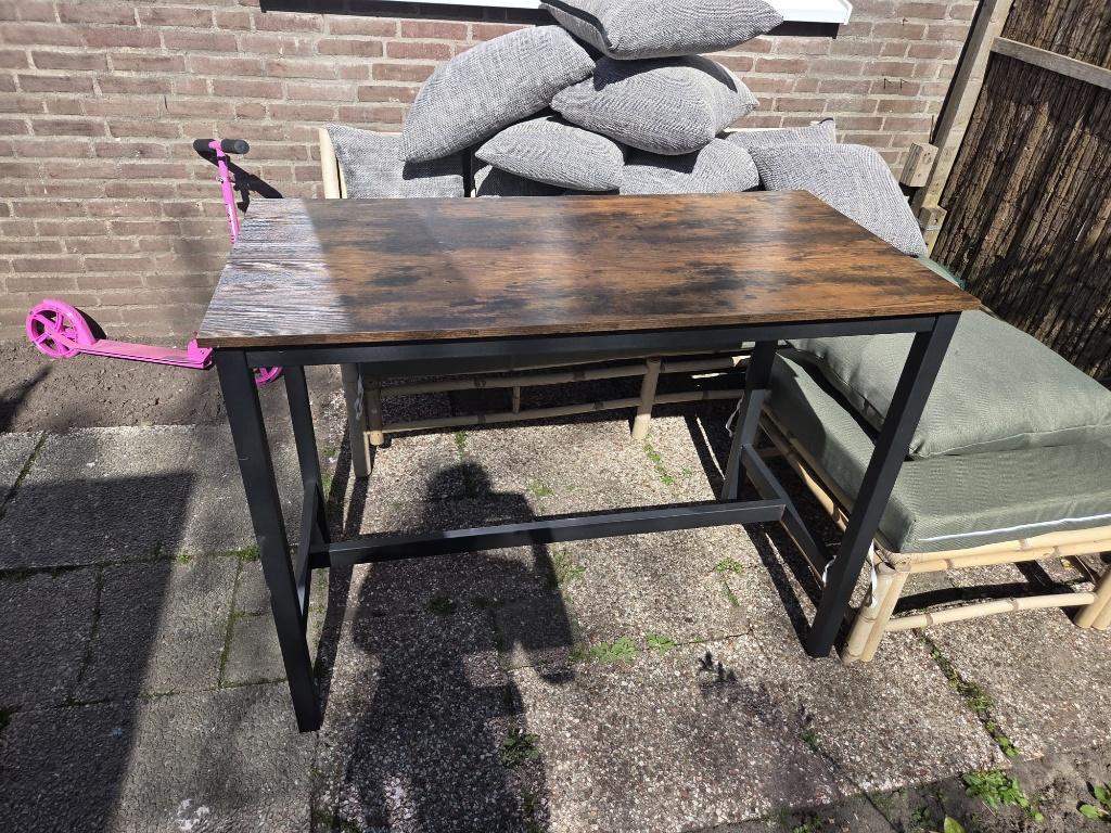 Hoge bartafel met 4 barstoelen, Ophalen of Verzenden