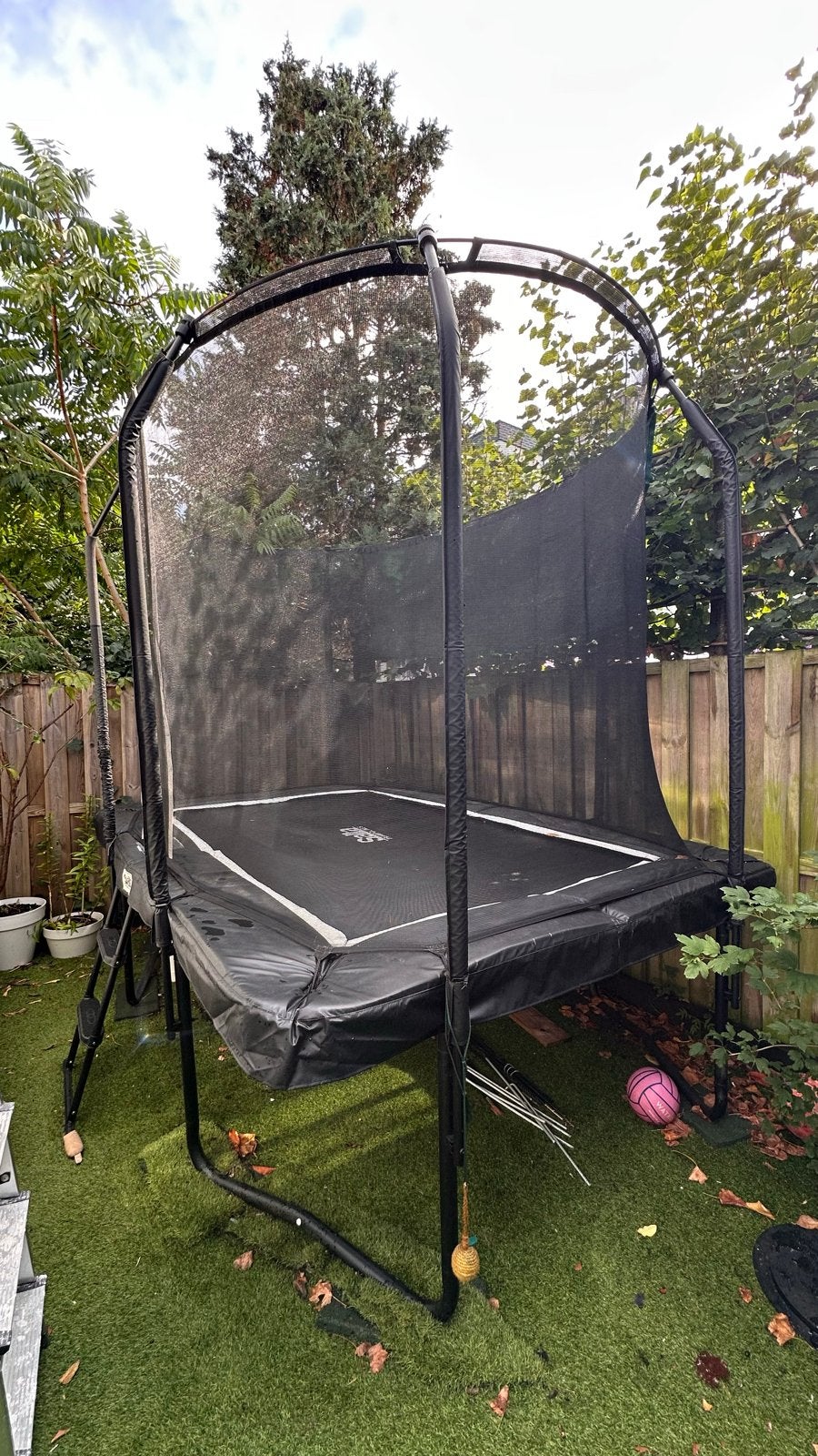 Salta Trampoline premium black edition 305 x 214, Ophalen, Zo goed als nieuw