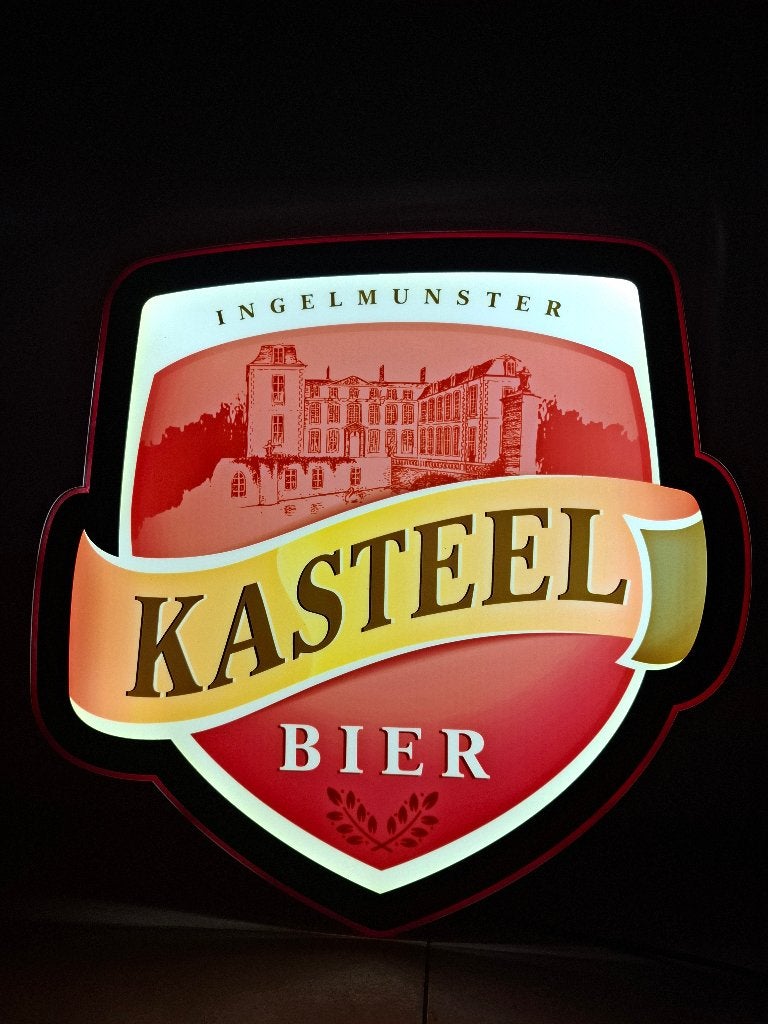 Nieuwe originele lichtreclame Kasteel bier, Ophalen of Verzenden, Nieuw, Lichtbak of (neon) lamp