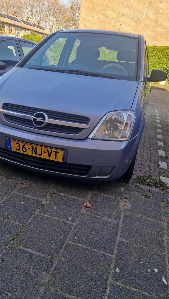 Opel Meriva 1.6 16V Easytronic 2003 Grijs, Stof, 4 cilinders, 1200 kg, Grijs