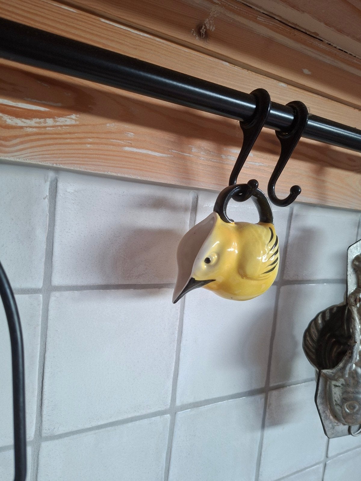 Antiek Geel Vogel Kannetje - Uniek Decoratief Item, Ophalen of Verzenden