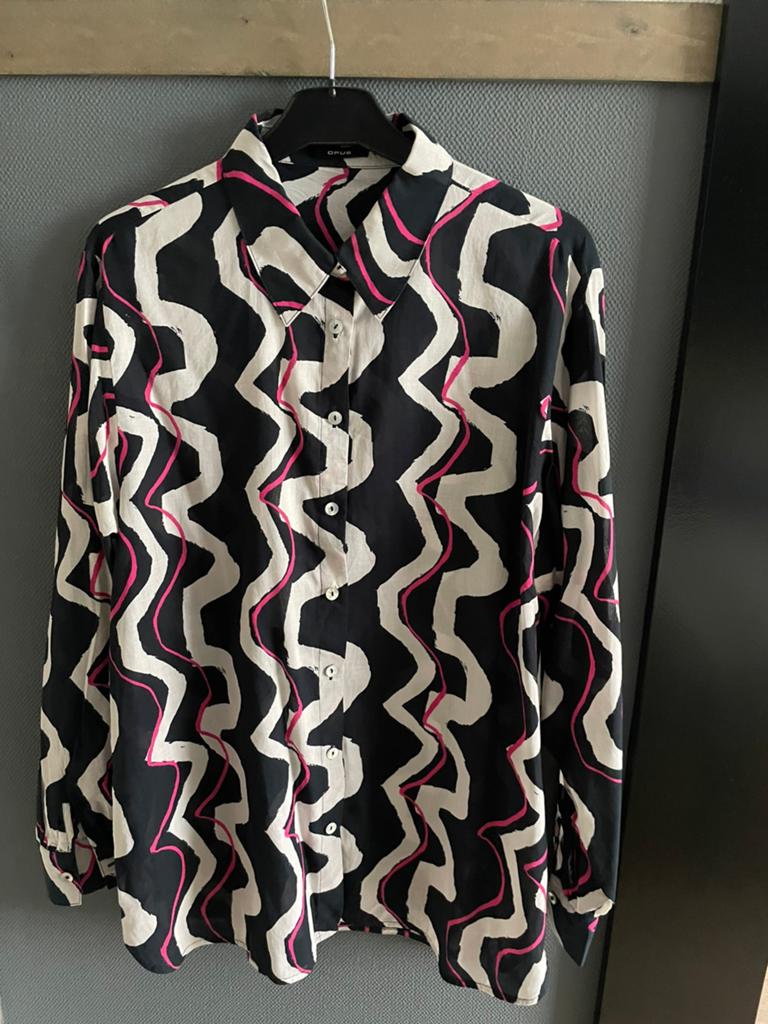 Opus, katoenen zomer blouse, 40 zgan, Ophalen of Verzenden, Zo goed als nieuw, Maat 38/40 (M), Blauw