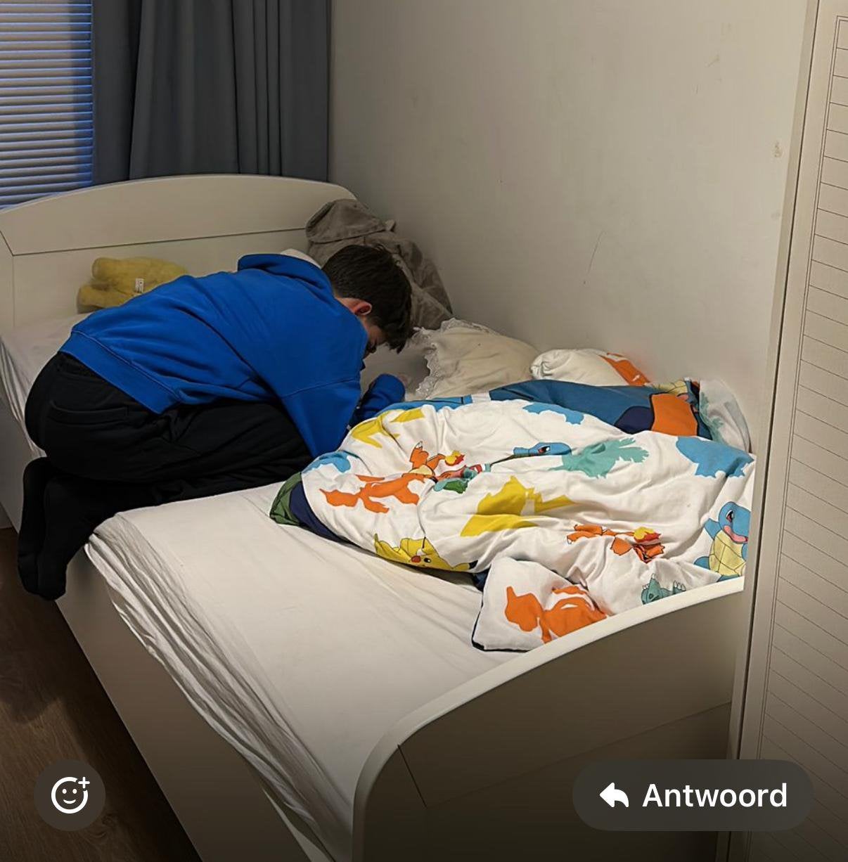 1 persoons Bed electrisch verstelbaar zonder matras, Ophalen, Gebruikt, 90 cm, Eenpersoons