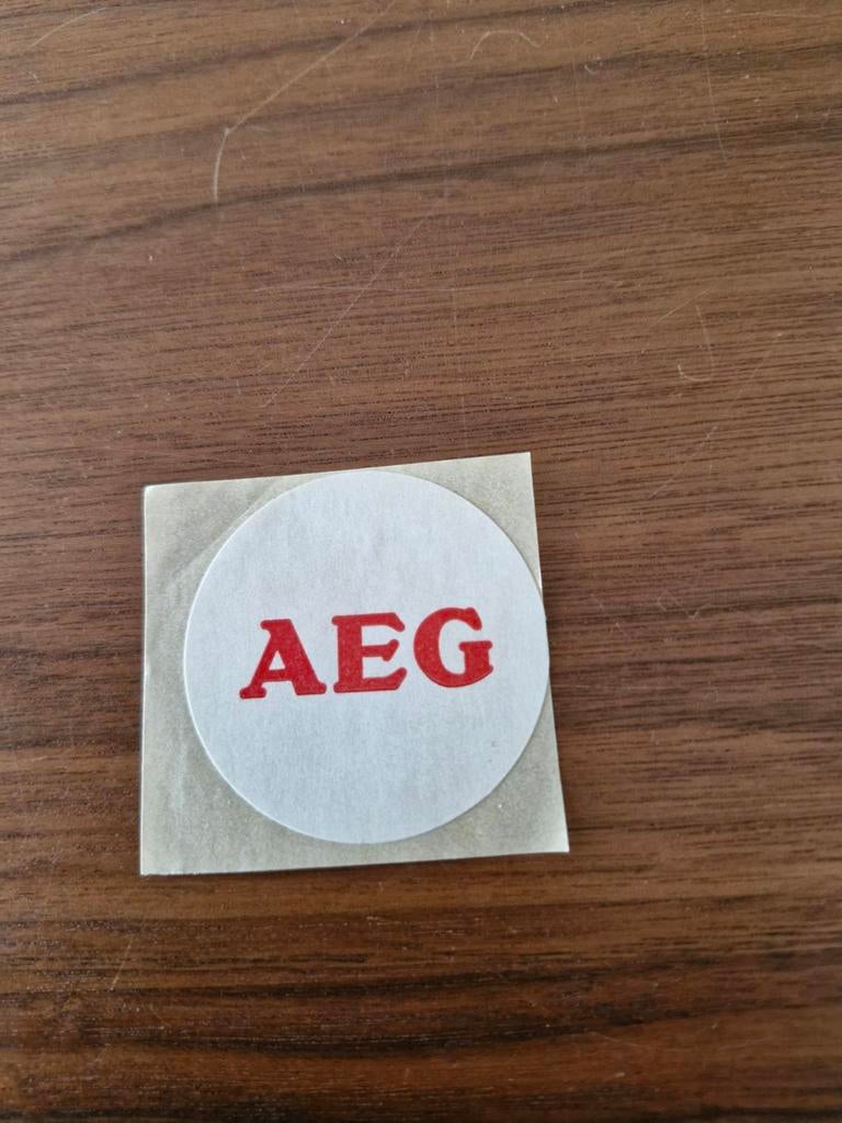 6791 Sticker Merk AEG, Ophalen of Verzenden