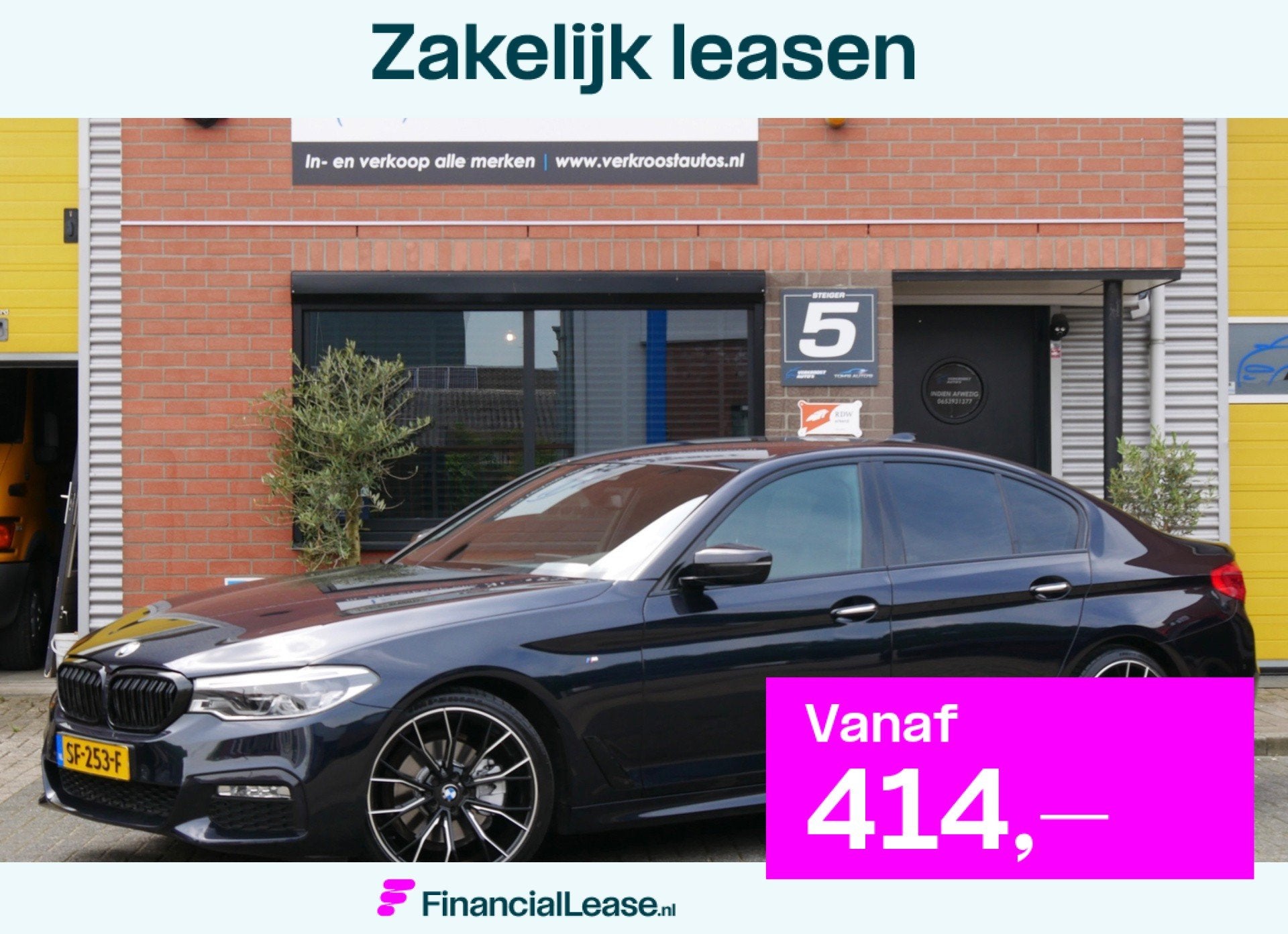 BMW 5-serie 520i High Executive m-sport. memory. camera., Automaat, 1998 cc, Achterwielaandrijving, Gebruikt