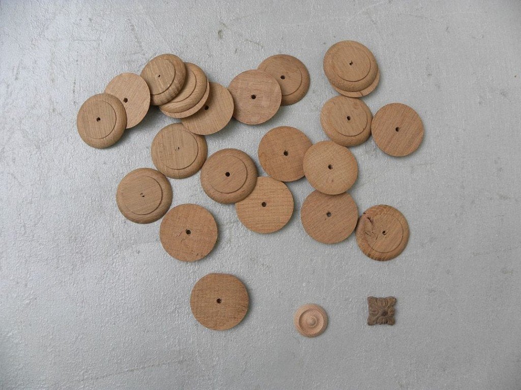 Houten tollen witte tas, Ophalen of Verzenden