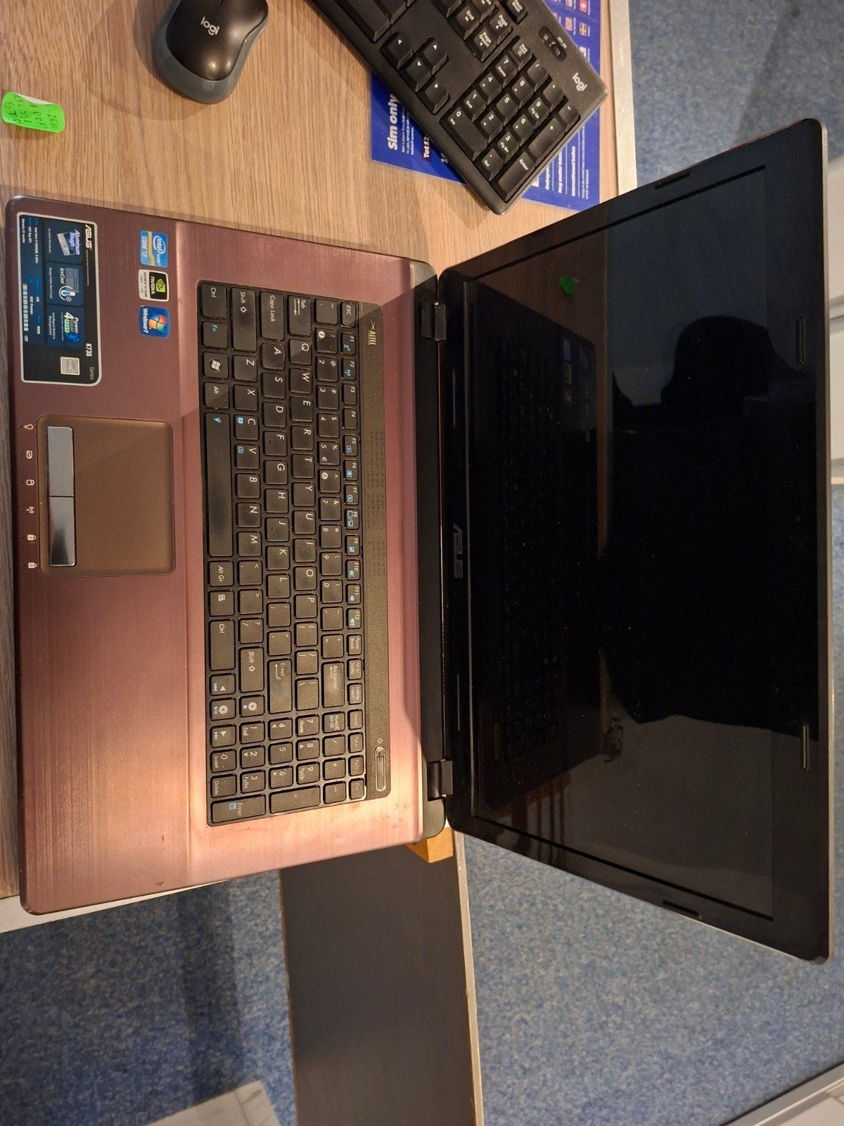 17 inch laptop i7-2630QM 8GB RAM 256GB SSD GT540M Win 10, Ophalen