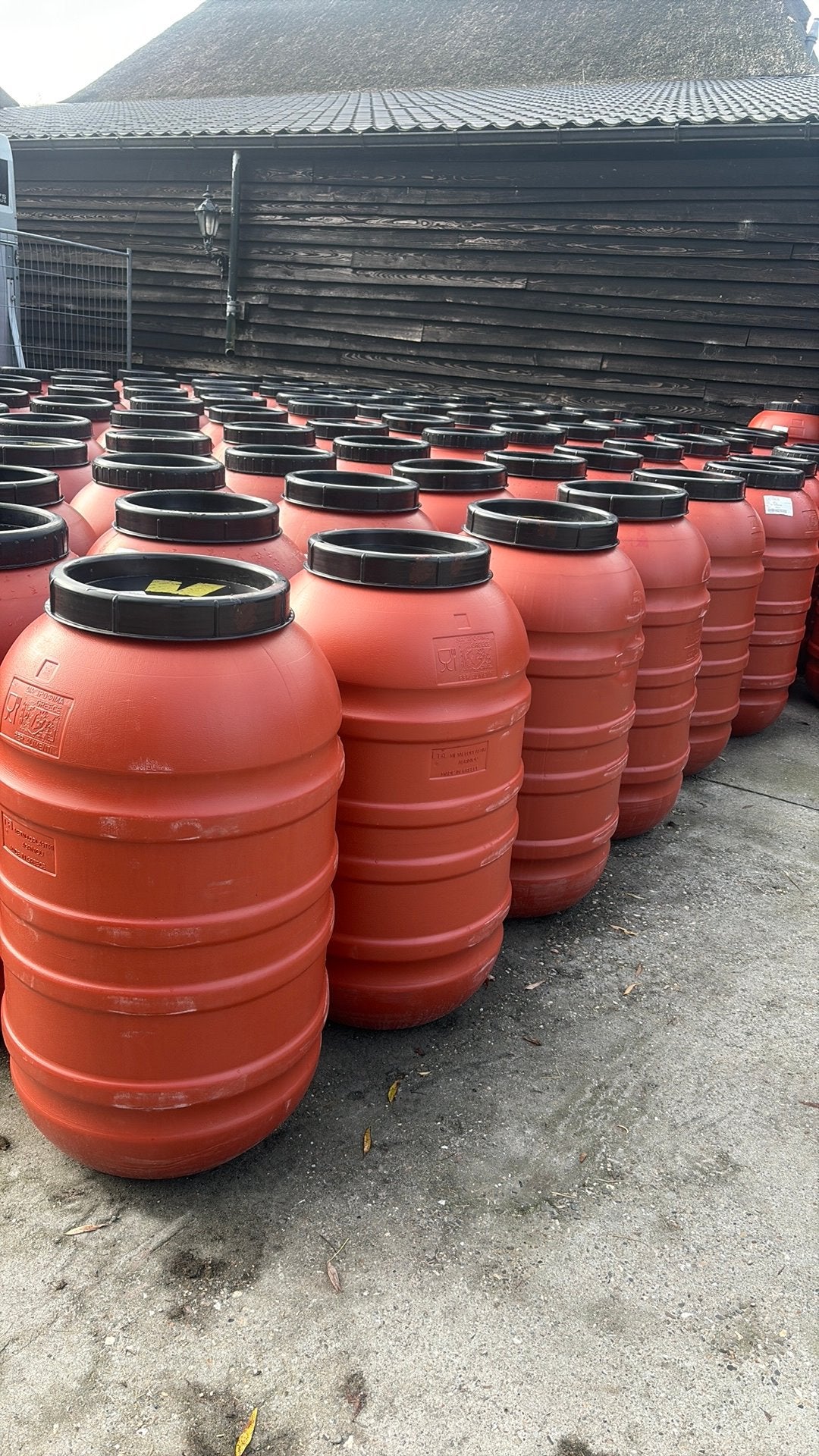 Partij voorraad regenton regentonnen vaten barrels 220 ltr, 150 liter of meer, Ophalen, Gebruikt