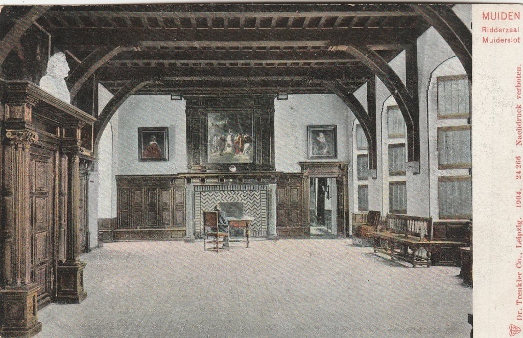 muiderslot- ridderzaal, Verzamelen, Ansichtkaarten | Nederland, Ophalen of Verzenden, Friesland