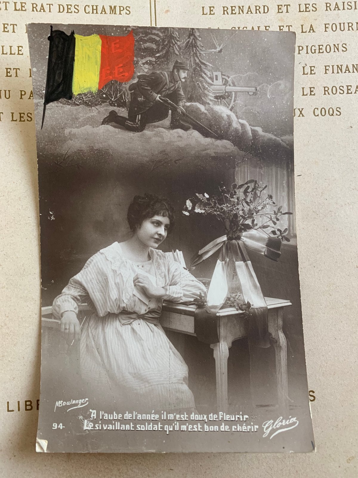 17-4-1915 WO1 - Van een Belgische militair (KM), Verzamelen, Ophalen of Verzenden, Voor 1920, Gelopen, Overige thema's