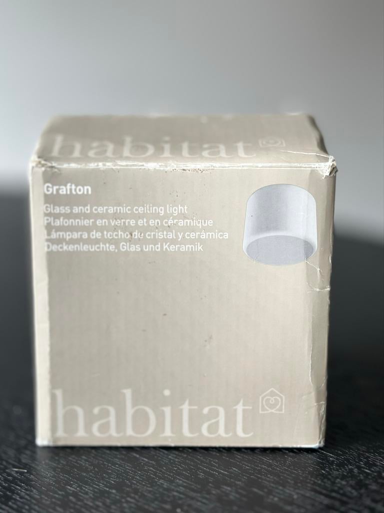 Habitat GRAFTON Plafond-/Wandlampje Badkamer Zone 2/3, Huis en Inrichting, Ophalen, Nieuw, Glas