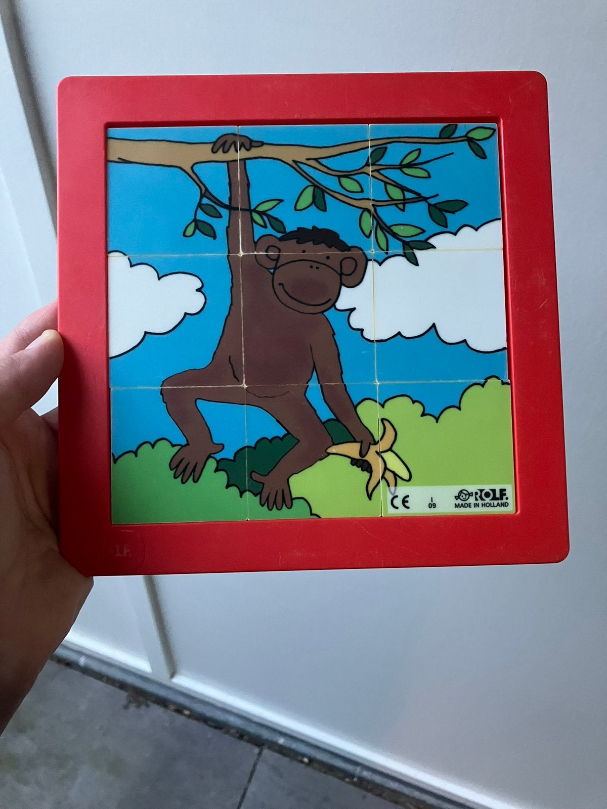 Rolf puzzel aap vintage stijl 9 stukjes speelgoed kinderen, Ophalen of Verzenden