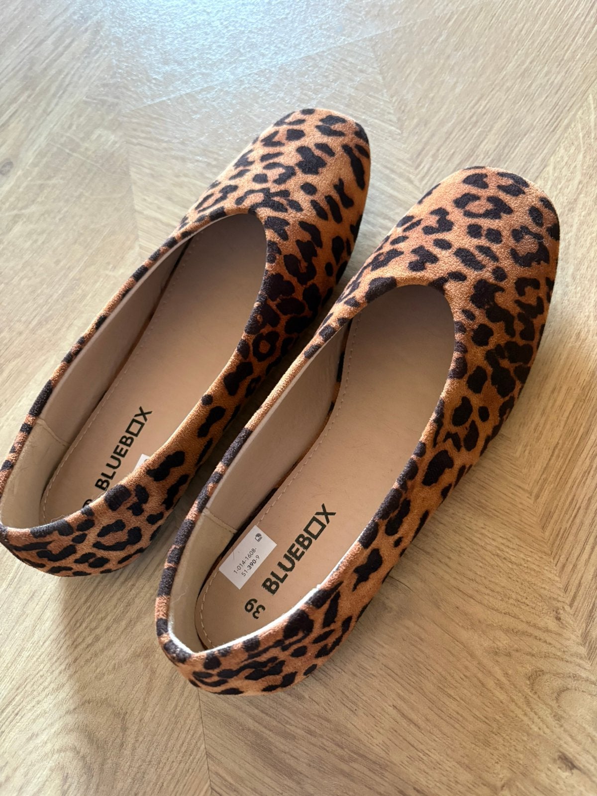 Panterprint ballerina’s 39, Bruin, Zo goed als nieuw, Ballerina's, Ophalen of Verzenden