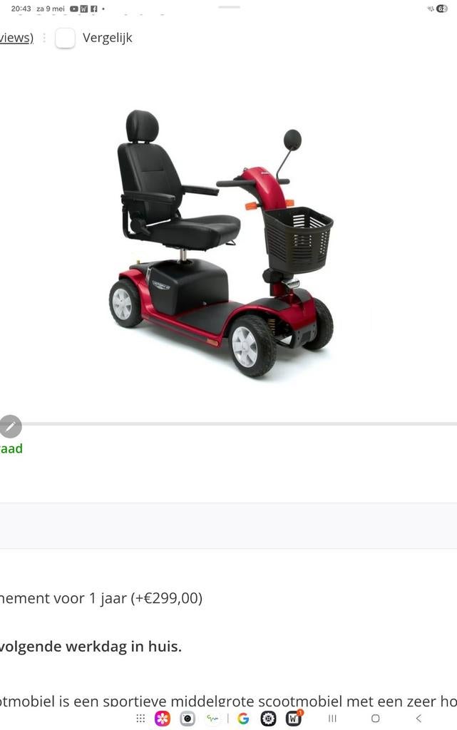 Scootmobiel! PRIDE comfortable DX/Beaufort 13 colt plus, Ophalen of Verzenden, 10 km/u of minder