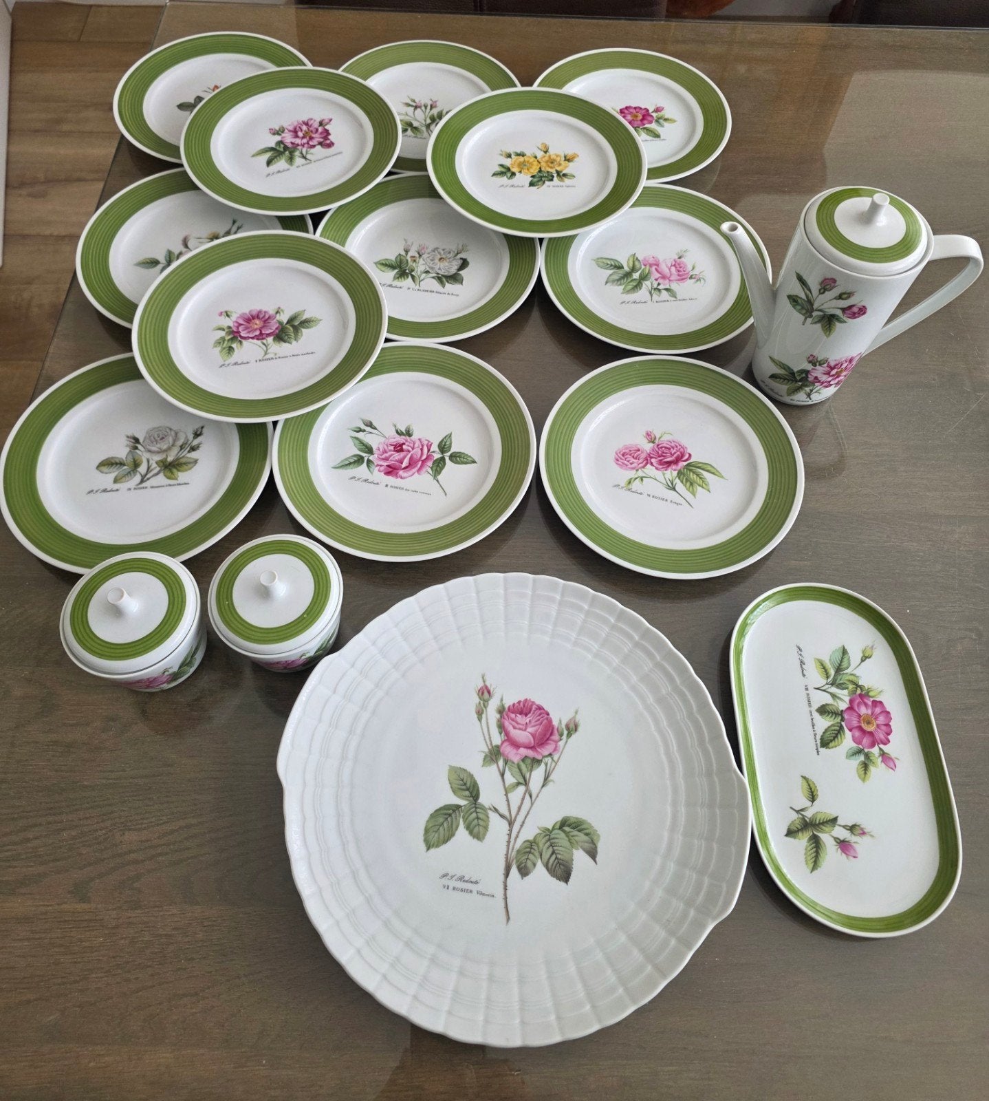 Hutschenreuther P.J. Redouté Rosier servies, Ophalen of Verzenden