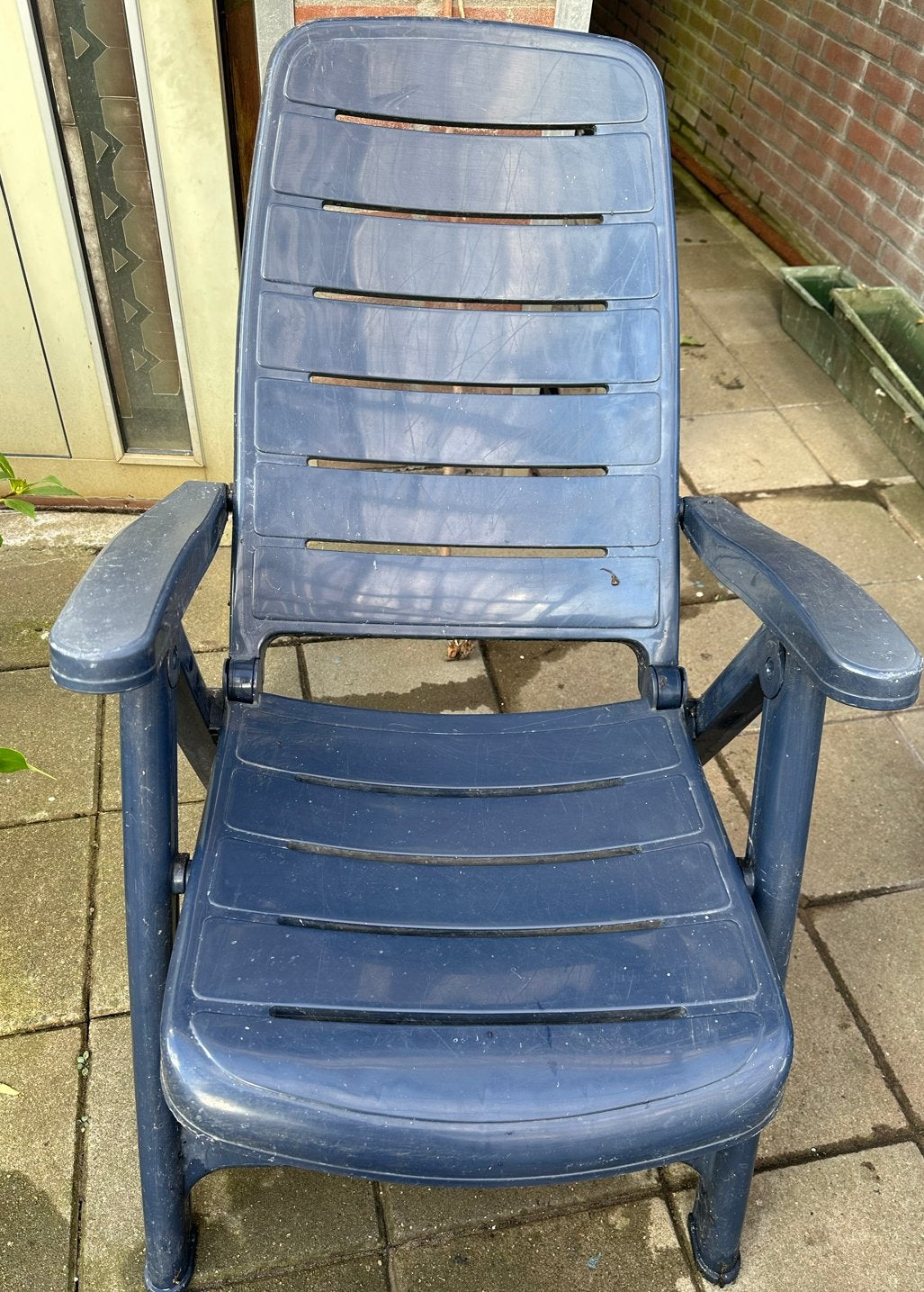 4 Verstelbare tuinstoelen - Moeten schoongemaakt worden, Ophalen, Gebruikt, Kunststof, Verstelbaar