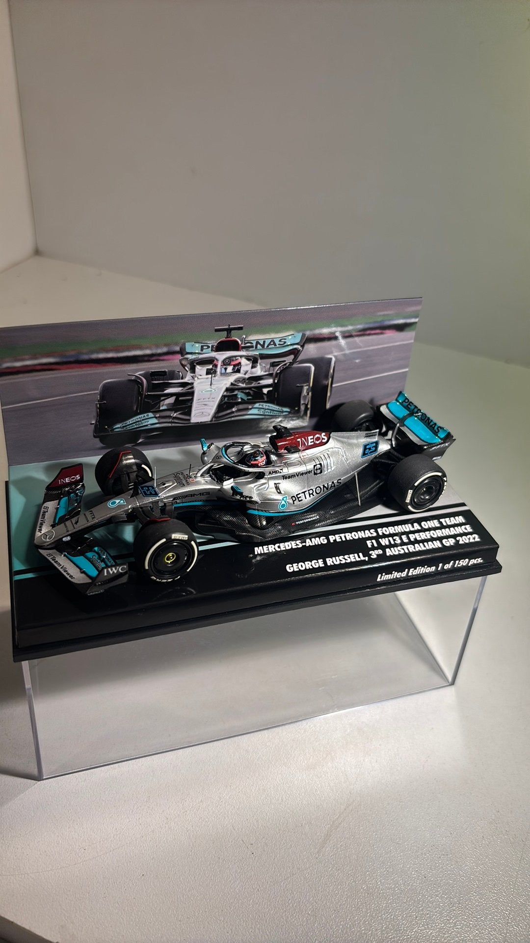 F1 mercedes w13 E G.russel 3e australian 2022 minichamps, Hobby en Vrije tijd, Auto, Ophalen of Verzenden, MiniChamps, A
