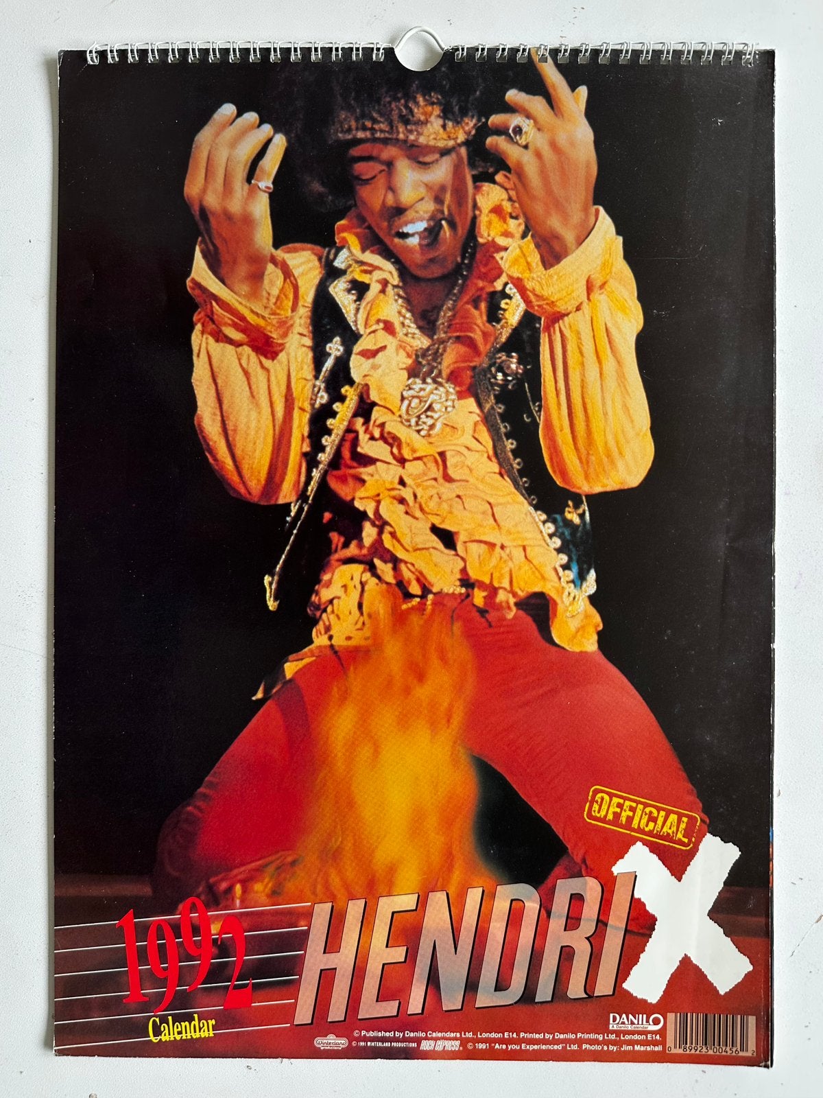 Jimi Hendrix - Kalender 1992, Ophalen of Verzenden, Gebruikt