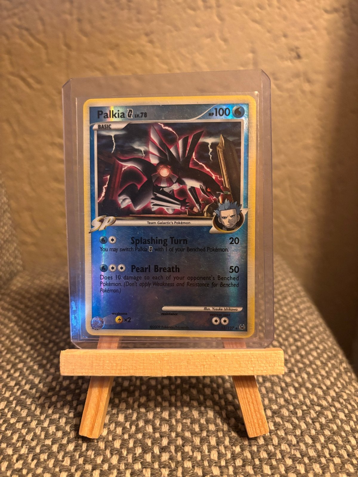 Palkia Lv.78 Pokémon Kaart (Team Galactic's Palkia), Ophalen of Verzenden, Zo goed als nieuw, Losse kaart, Foil