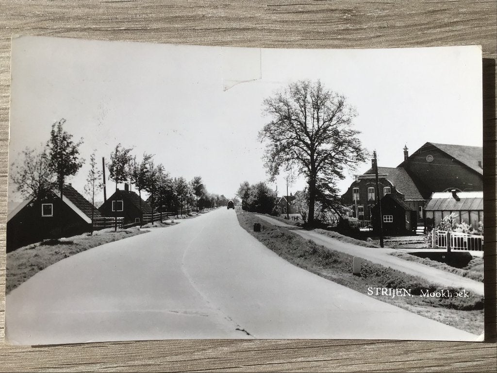 Oude ansichtkaart Strijen Mookhoek - Gelopen 1990, Verzamelen, Ophalen of Verzenden, 1980 tot heden, Gelopen, Zuid-Holland