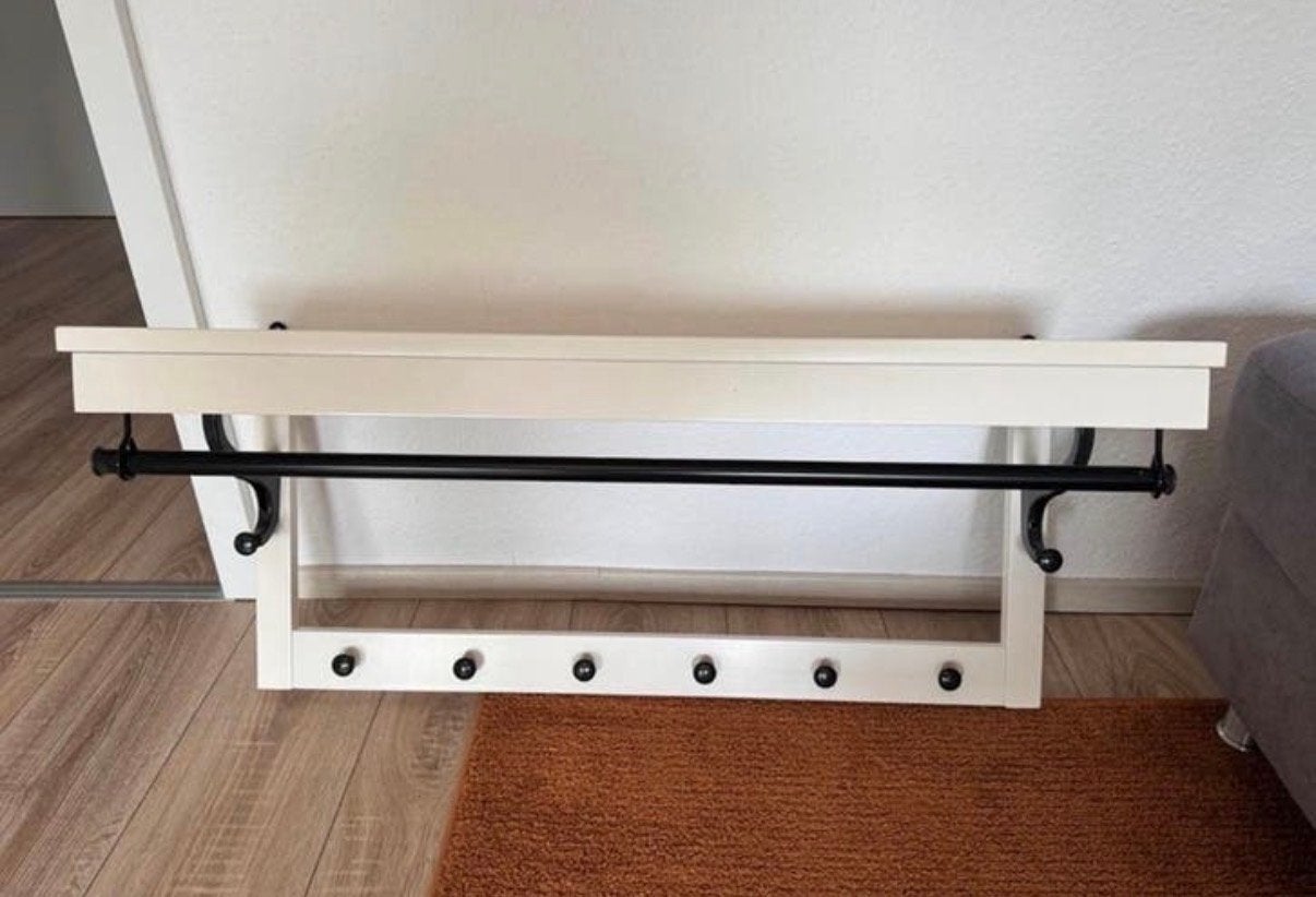 Ikea Hemnes kapstok wit, Huis en Inrichting, Woonaccessoires | Kapstokken, Gebruikt, Minder dan 100 cm, Hout, Ophalen