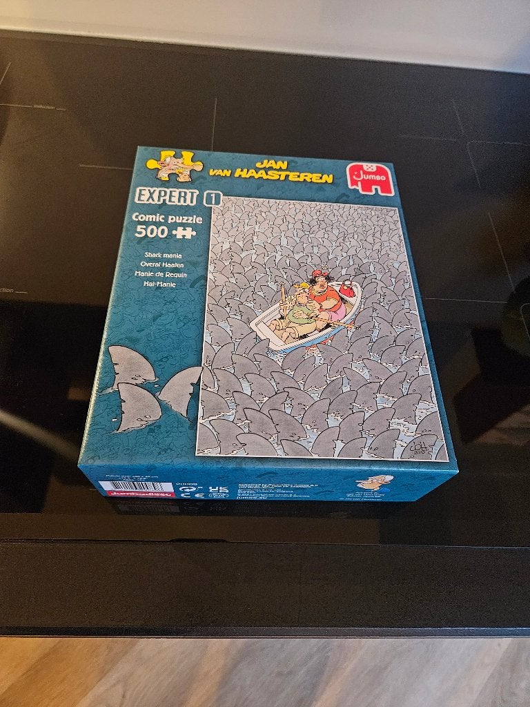 Jan van Haasteren puzzel OVERAL HAAIEN, Ophalen, 500 t/m 1500 stukjes, Zo goed als nieuw