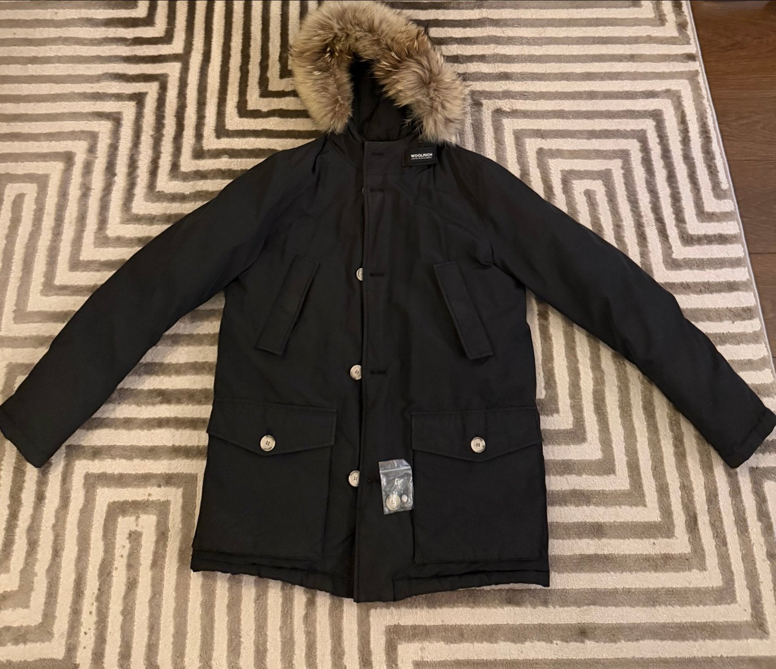 Woolrich Arctic Parka - Zwart - Maat 14 (kindermaat), Ophalen, Gedragen, Maat 48/50 (M), Zwart