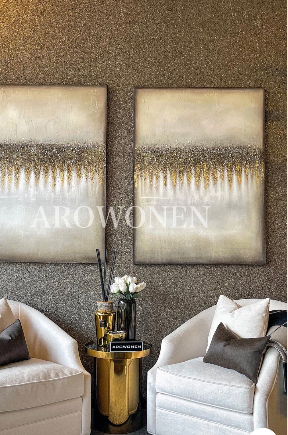 Arowonen Golden Horizon Schilderij 120x90cm, Ophalen