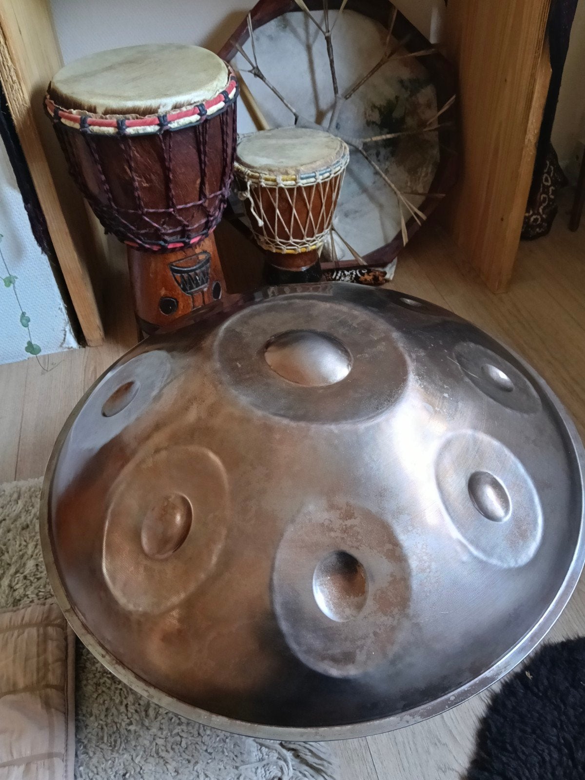Mar handpan D hijaz embersteel, Muziek en Instrumenten, Ophalen of Verzenden, Gebruikt, Melodische percussie