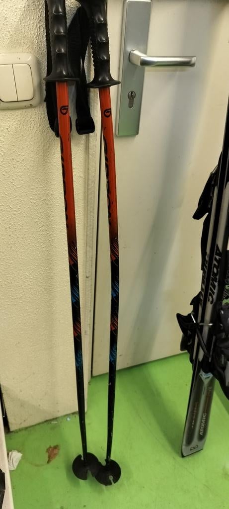 2 paar ski's (160/170 cm) met stokken en opbergzak, 160 tot 180 cm, Gebruikt, Ophalen of Verzenden, Atomic