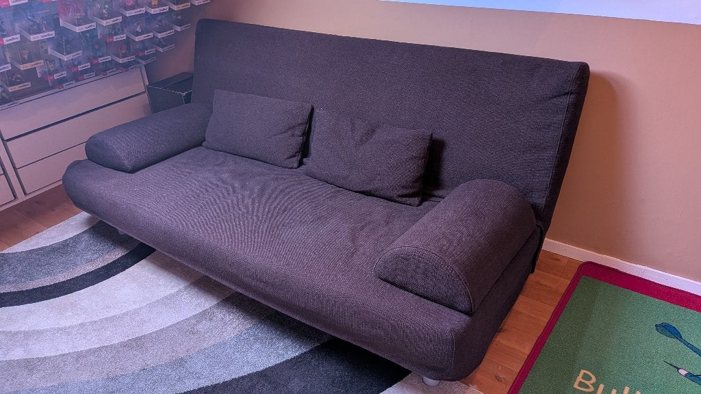 GRATIS | Comfortabele slaapbank, Huis en Inrichting, Ophalen, Gebruikt, Bruin, Tweepersoons