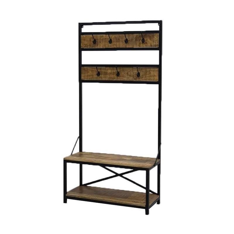 Industriële retro Staande Kapstok Mangohout Ijzer Jassenrek, Info@dehanzeherten.nl, De Hanze Herten BV, Nieuw, Ophalen of Verzenden