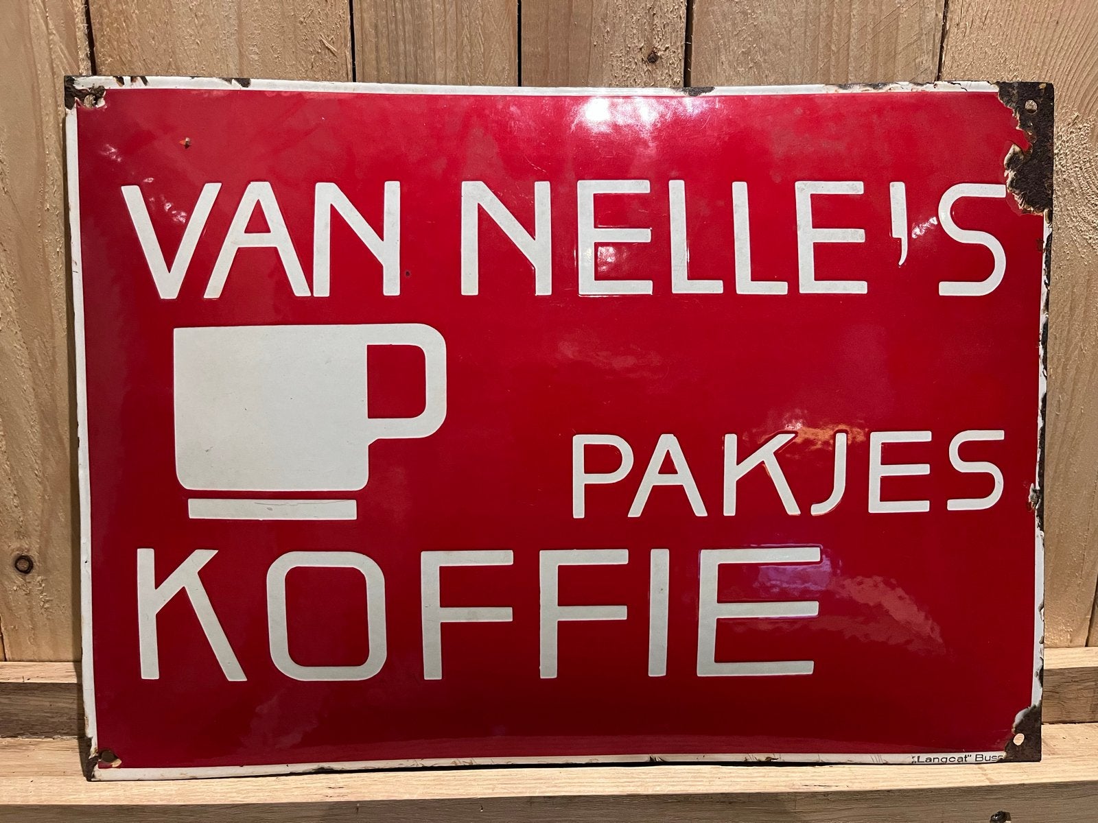 Van Nelle's Emaille Reclamebord - Koffie/Thee, Ophalen of Verzenden