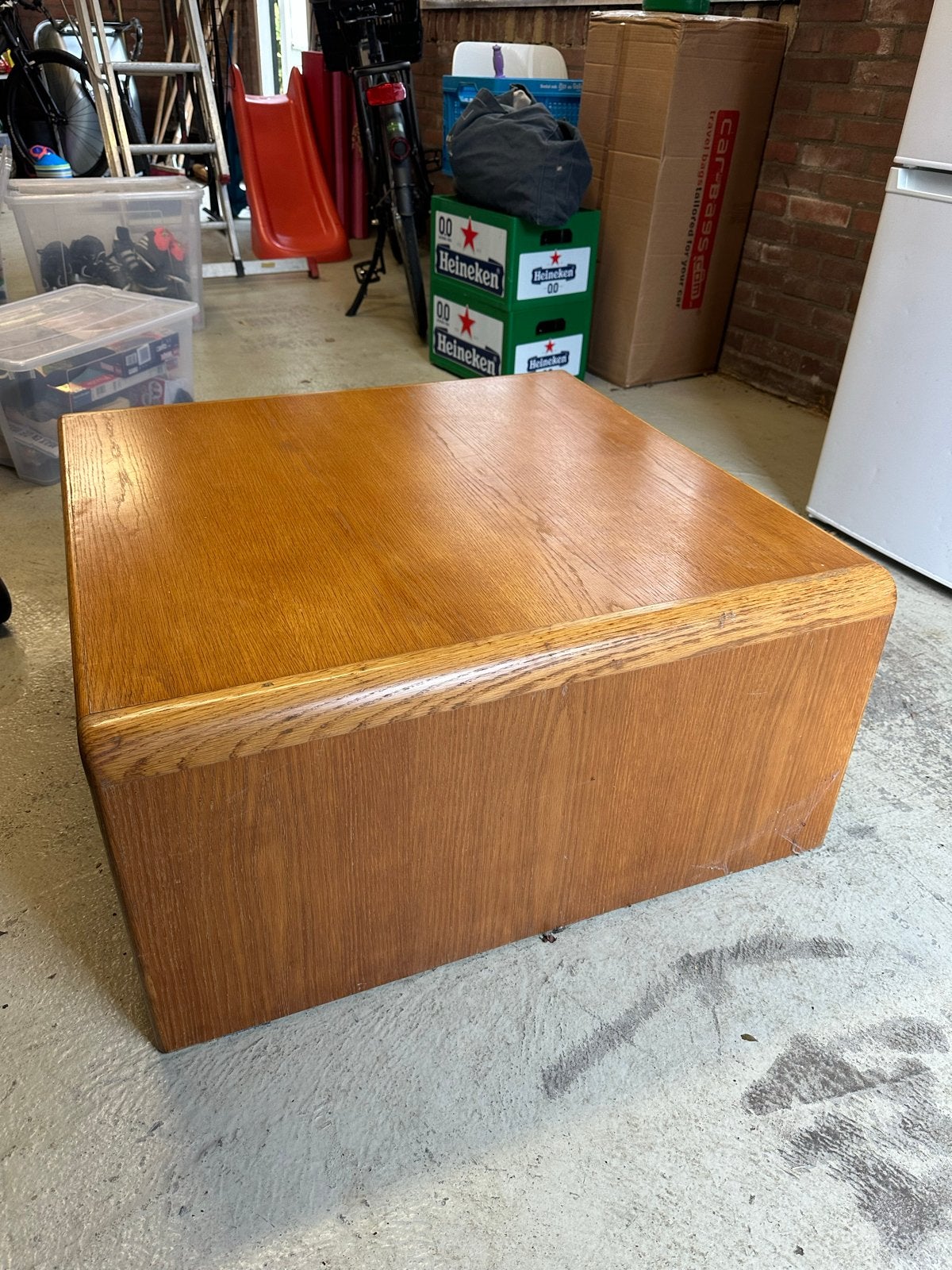 Vintage eiken salontafel, Antiek en Kunst, Ophalen of Verzenden