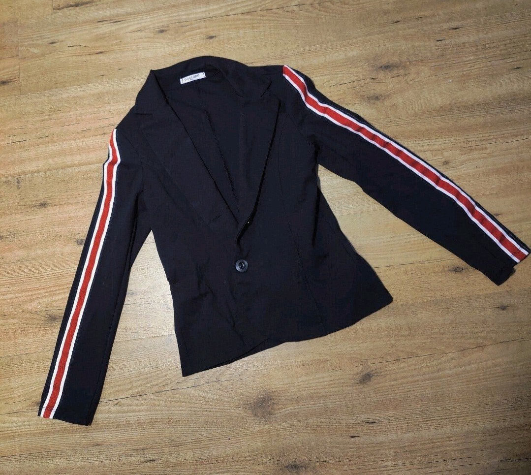 Zwarte sportieve Blazer maat L 40, Ophalen, Zo goed als nieuw, Maat 38/40 (M), Zwart