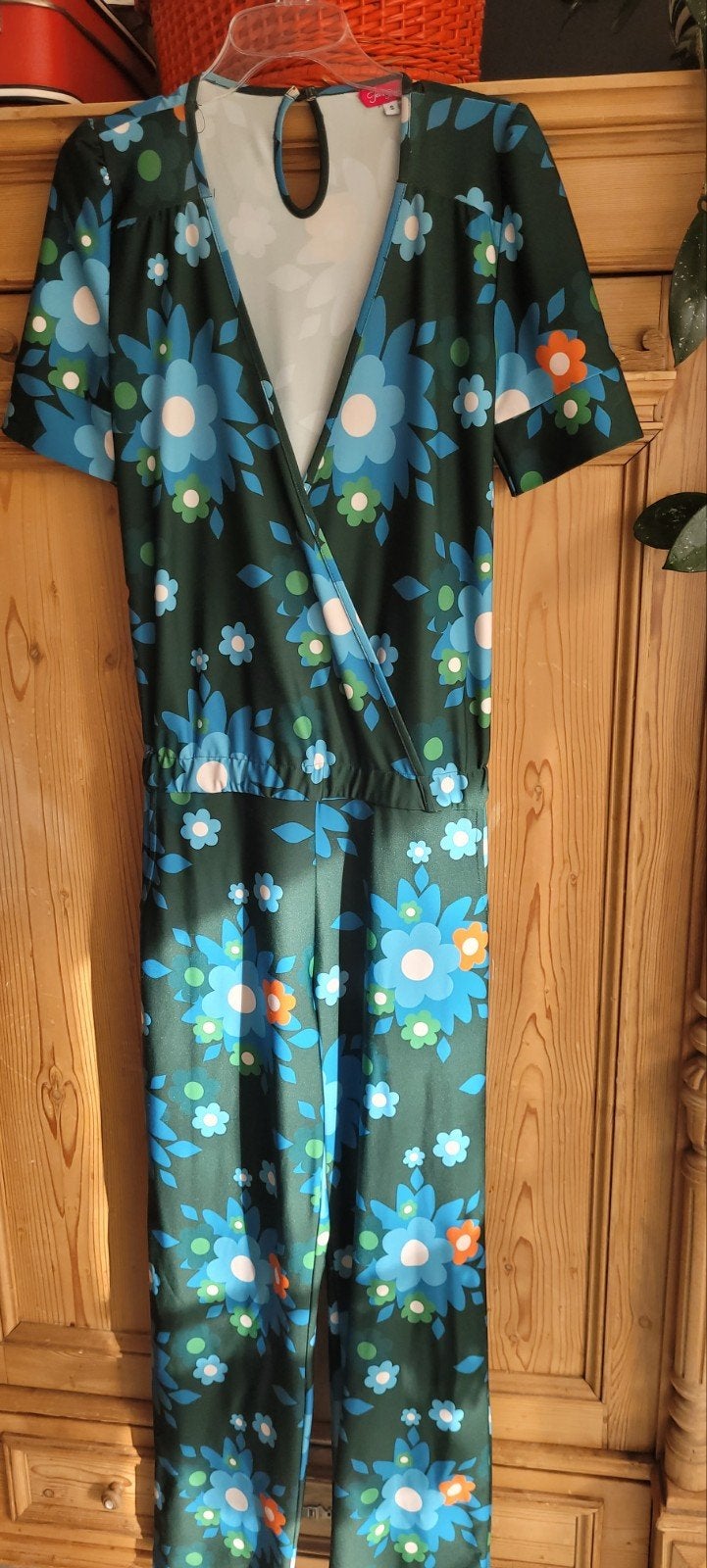 Jumpsuit met bloemenprint  van Tante Betsy- Maat S, Ophalen of Verzenden, Maat 36 (S), Groen, Onbekend