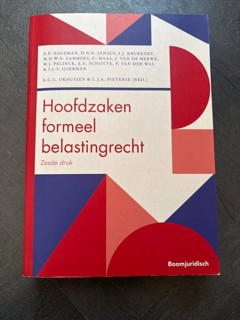 Hoofdzaken formeel belastingrecht - Gloednieuwe staat, Boeken, Ophalen of Verzenden, Gamma, Nieuw, WO
