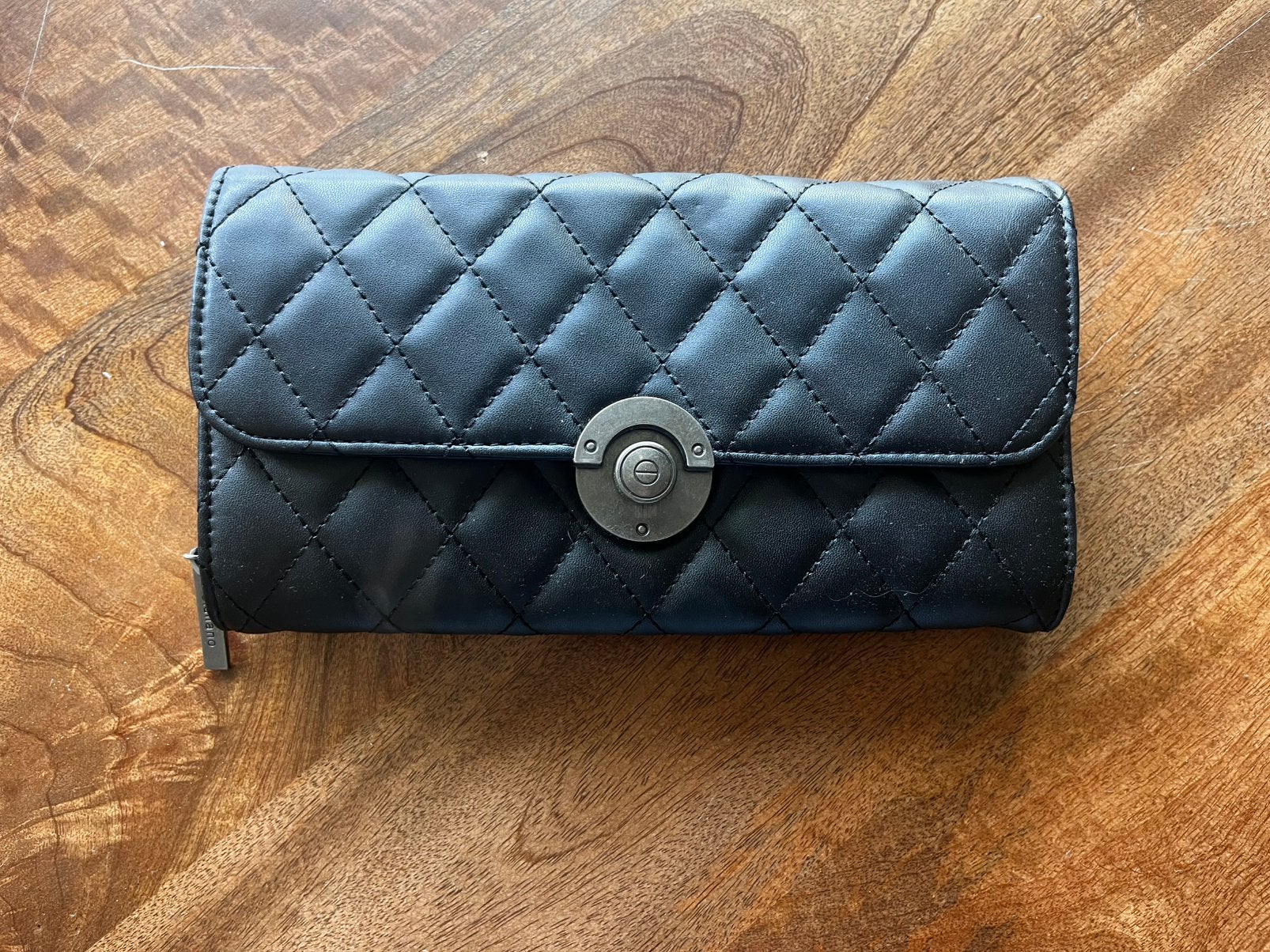 Zwart leren clutch (zie omschrijving), Ophalen of Verzenden, Zo goed als nieuw, Zwart, Avondtasje