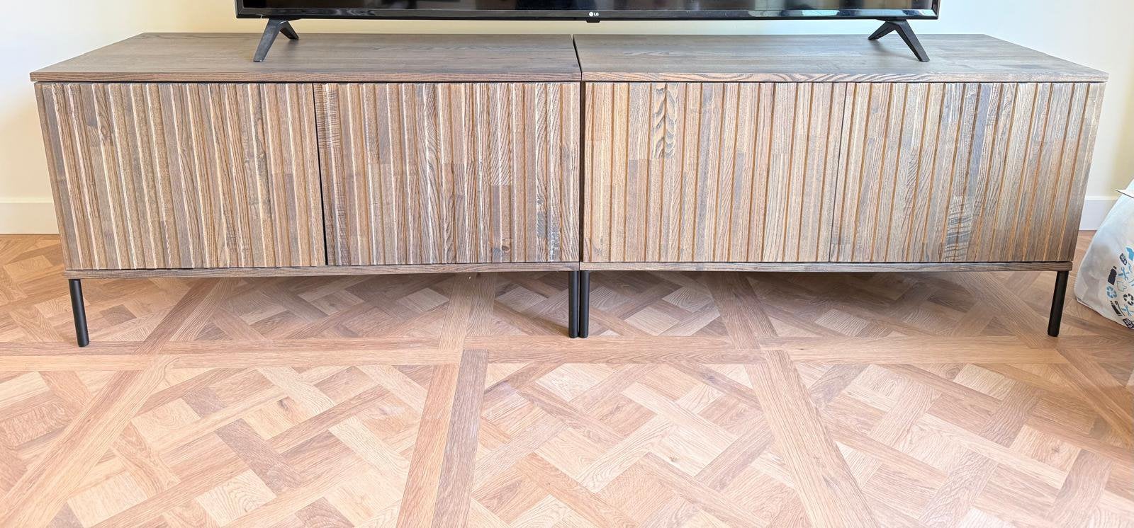 Wood New Gravure Tv Meubel Espresso