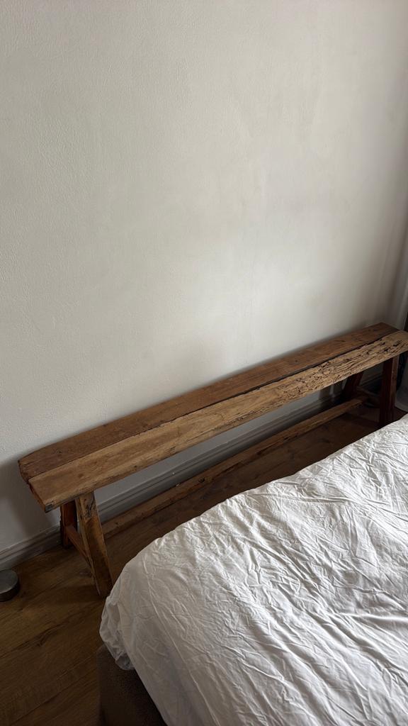 Houten bankje, Ophalen