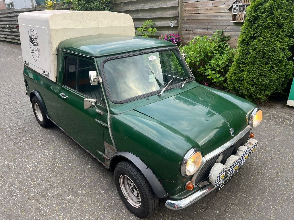 Classic mini 1000 Pick-up 1977, Auto's, Mini, Leder, Handgeschakeld, 1275 cc, Groen