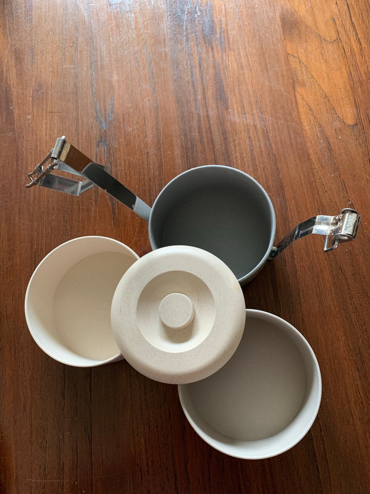 Vintage Broodtrommel / Lunchbox - 3-laags, Huis en Inrichting, Keuken | Keukenbenodigdheden, Gebruikt, Broodtrommel, Overige merken
