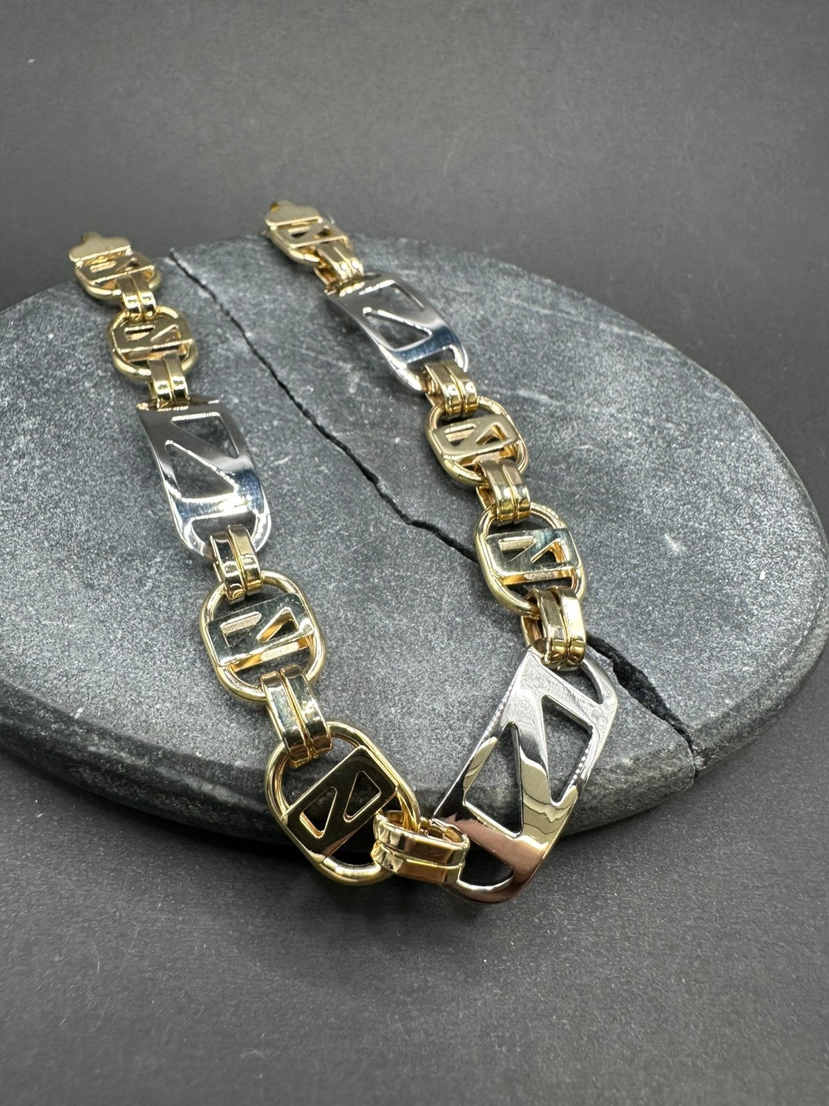 14k kingsley met witgoud armband, Sieraden, Tassen en Uiterlijk, Ophalen of Verzenden, Nieuw, Goud