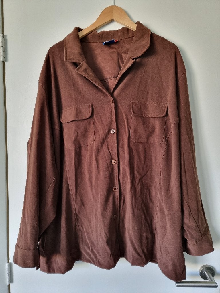 Dames Vest, Bruin - Maat 54, Kleding | Dames, Grote Maten, Ophalen of Verzenden, Zo goed als nieuw, Bruin, Trui of Vest