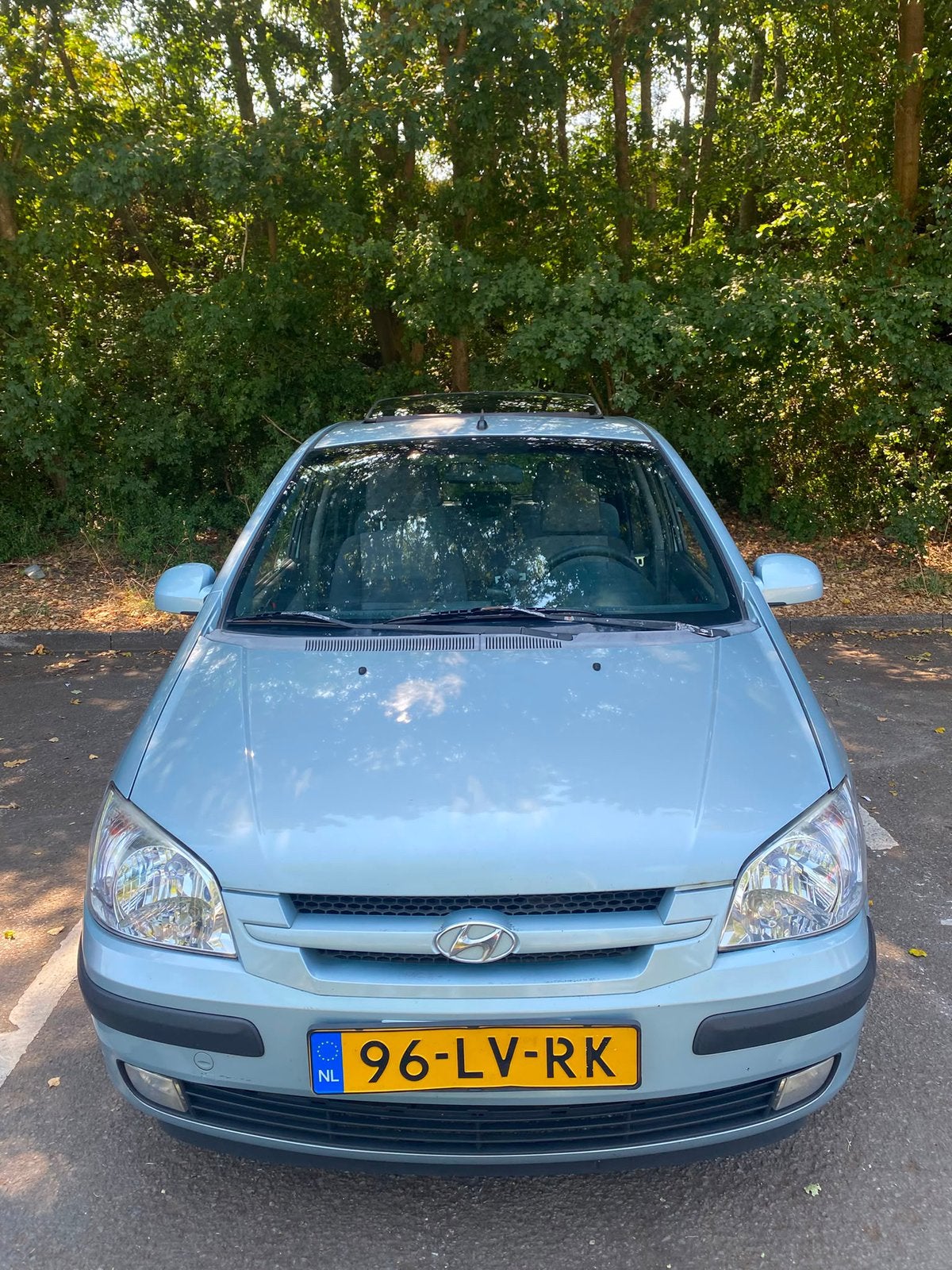 Hyundai Getz 1.3 5DRS 2003 Blauw, Voorwielaandrijving, 40 €/maand, Open dak, 4 cilinders