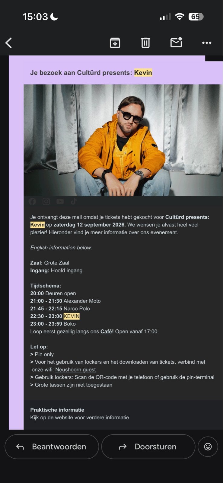 Kevin concert, Tickets en Kaartjes, Twee personen, September