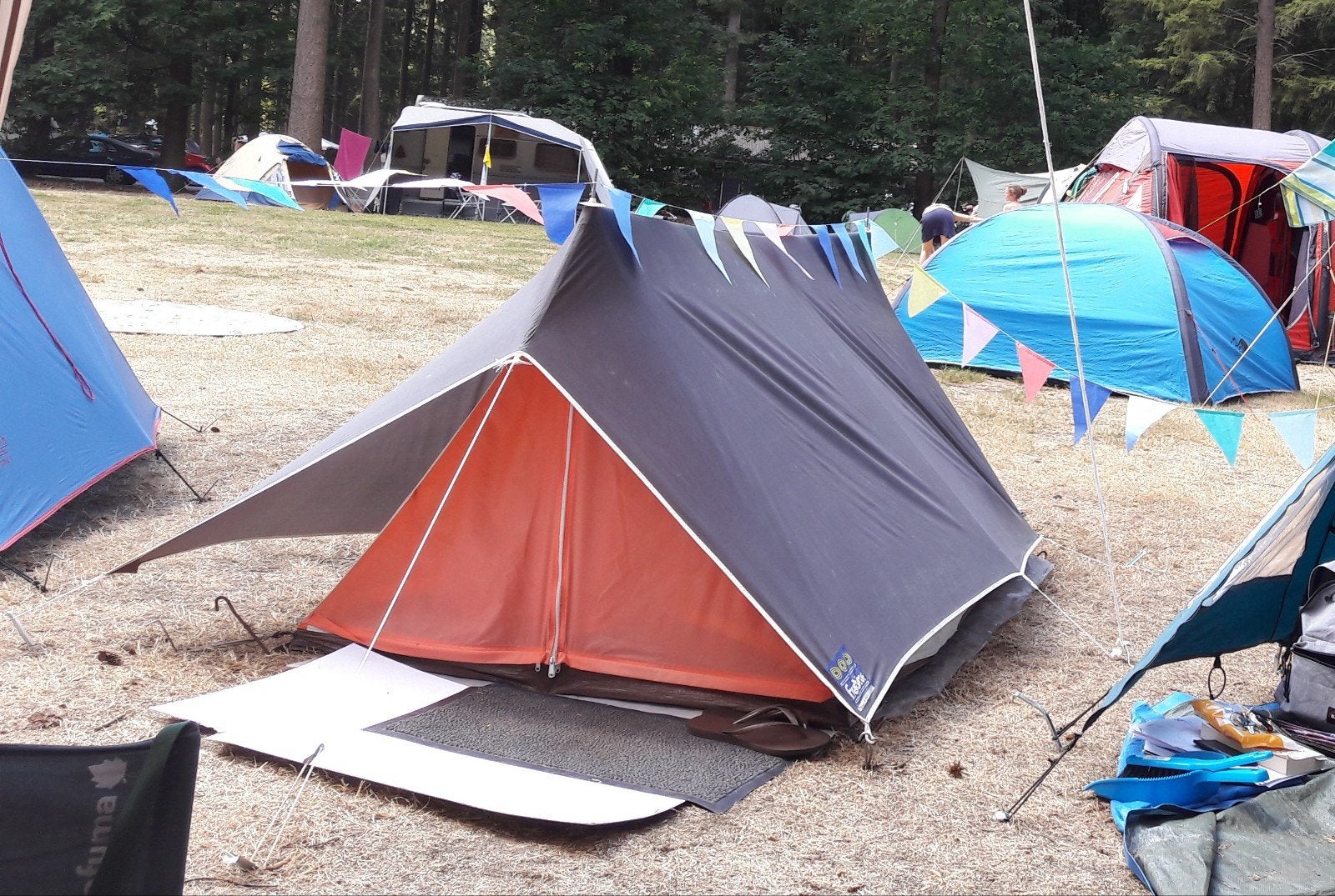 Vintage puptent oranje-bruin mini tent, Ophalen, Tot en met 2