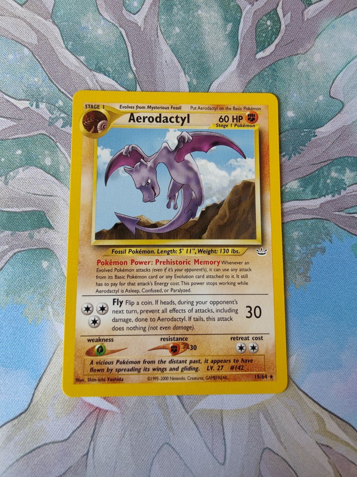 Pokemon neo revelation Aerodactyl 15/64 near mint, Ophalen of Verzenden, Zo goed als nieuw, Losse kaart