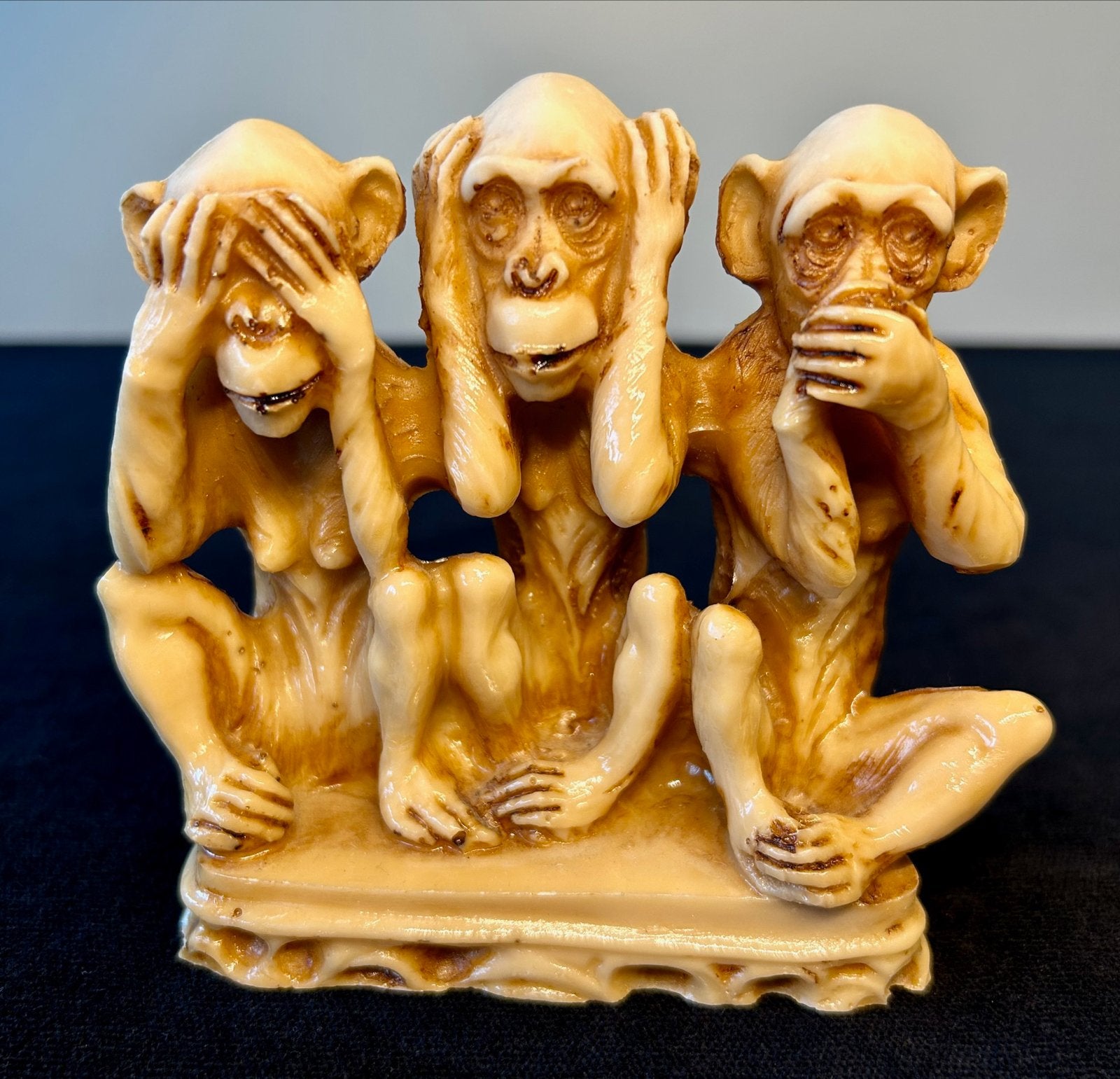 Beeldje Drie Wijze Apen - Horen, Zien, Zwijgen, Ophalen of Verzenden, Zo goed als nieuw